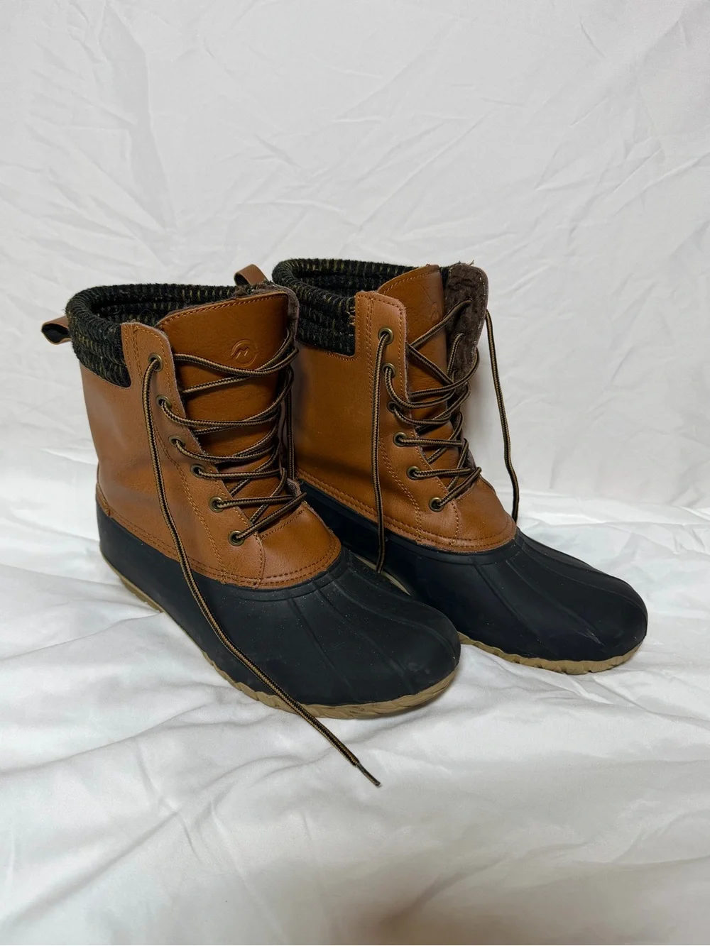 Magellan Outdoors Brown Fleece-Lined Boot Rain Boot